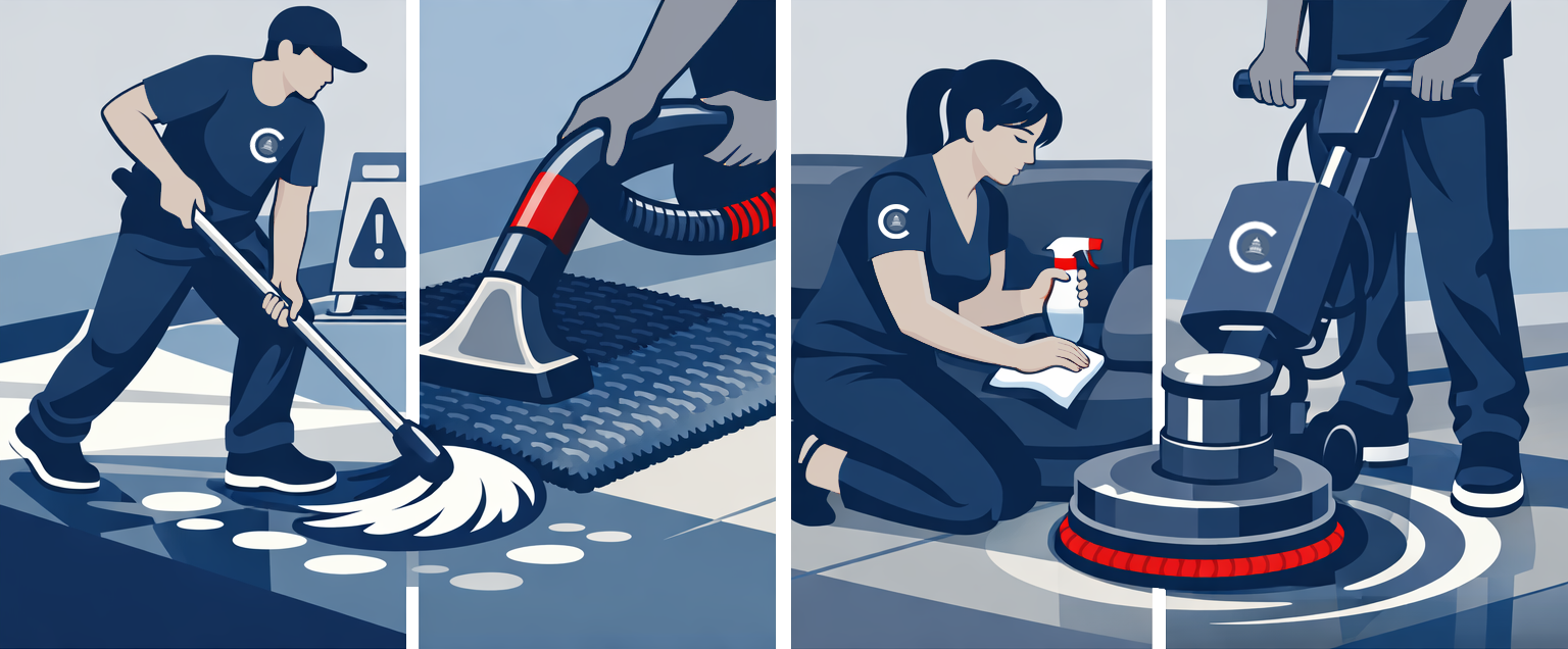 Capitol Carpet cleaning professionals in action
